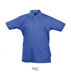 Polo niños de algodón manga corta Sol's Summer II 170 publicitaria Color Azul Royal Vista Frontal