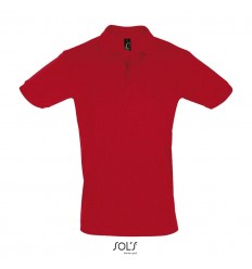 Polo de algodón ringspun Sol's Perfect 180 económica Color Rojo Vista Frontal