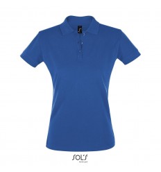 Polo de manga corta de mujer Sol's Perfect 180 barata Color Azul Royal Vista Frontal