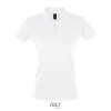 Polo blanco de manga corta de mujer Sol's Perfect 180 merchandising Color Blanco Vista Frontal