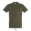 Camiseta mejor calidad-precio de algodón Sol's Regent 150 promocional Color Army Vista Frontal