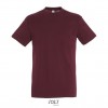 Camiseta mejor calidad-precio de algodón Sol's Regent 150 para eventos Color Burdeos Vista Frontal