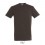 Camiseta mejor calidad-precio de algodón Sol's Regent 150 de propaganda Color Chocolate Vista Frontal