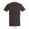 Camiseta mejor calidad-precio de algodón Sol's Regent 150 de propaganda Color Chocolate Vista Frontal