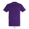 Camiseta mejor calidad-precio de algodón Sol's Regent 150 con logo promocional Color Morado Oscuro Vista Frontal