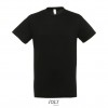 Camiseta mejor calidad-precio de algodón Sol's Regent 150 con publicidad Color Negro Profundo Vista Frontal