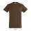 Camiseta mejor calidad-precio de algodón Sol's Regent 150 para publicidad personalizada Color Tierra Vista Frontal