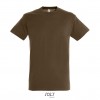 Camiseta mejor calidad-precio de algodón Sol's Regent 150 para publicidad personalizada Color Tierra Vista Frontal
