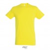 Camiseta mejor calidad-precio de algodón Sol's Regent 150 Color Limón Vista Frontal