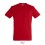 Camiseta mejor calidad-precio de algodón Sol's Regent 150 Color Rojo Vista Frontal