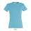 Camiseta de mujer mejor calidad-precio algodón Sol's Miss 150 publicitaria Color Azul Atolón Vista Frontal