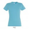 Camiseta de mujer mejor calidad-precio algodón Sol's Miss 150 publicitaria Color Azul Atolón Vista Frontal