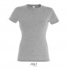 Camiseta de mujer mejor calidad-precio algodón Sol's Miss 150 promocional Color Gris Jaspeado Vista Frontal