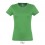 Camiseta de mujer mejor calidad-precio algodón Sol's Miss 150 merchandising Color Verde Vista Frontal