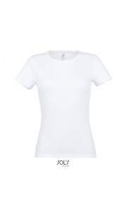 Camiseta blanca económica algodón de mujer Sol's Miss 150