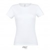 Camiseta blanca económica algodón de mujer Sol's Miss 150 para personalizar Color Blanco Vista Frontal