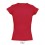 Camiseta de mujer con cuello de pico Sol's Moon 150 Color Rojo Vista Posterior
