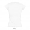 Camiseta blanca de mujer con cuello de pico Sol's Moon 150 Color Blanco Vista Posterior