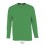 Camiseta de manga larga de algodón Sol's Monarch 150 barata Color Verde Vista Frontal