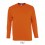 Camiseta de manga larga de algodón Sol's Monarch 150 merchandising Color Naranja Vista Frontal