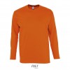 Camiseta de manga larga de algodón Sol's Monarch 150 merchandising Color Naranja Vista Frontal