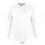 Camiseta blanca de manga larga de algodón Sol's Monarch 150 publicitaria Color Blanco Vista Frontal