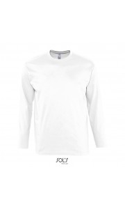 Camiseta blanca de manga larga de algodón Sol's Monarch 150