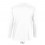 Camiseta blanca de manga larga de algodón Sol's Monarch 150 Color Blanco Vista Posterior
