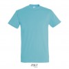 Camiseta algodón con cuello reforzado Sol's Imperial 190 personalizada Color Azul Atolón Vista Frontal