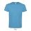 Camiseta algodón con cuello reforzado Sol's Imperial 190 barata Color Agua Vista Frontal