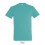 Camiseta algodón con cuello reforzado Sol's Imperial 190 económica Color Azul Vista Frontal