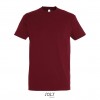 Camiseta algodón con cuello reforzado Sol's Imperial 190 para personalizar Color Rojo Chili Vista Frontal