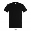 Camiseta algodón con cuello reforzado Sol's Imperial 190 para eventos Color Negro Profundo Vista Frontal