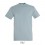 Camiseta algodón con cuello reforzado Sol's Imperial 190 para regalo barato Color Azul Hielo Vista Frontal