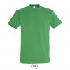 Camiseta algodón con cuello reforzado Sol's Imperial 190 Color Verde Vista Frontal