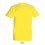 Camiseta algodón con cuello reforzado Sol's Imperial 190 Color Limón Vista Frontal