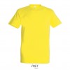Camiseta algodón con cuello reforzado Sol's Imperial 190 Color Limón Vista Frontal