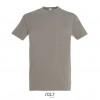 Camiseta algodón con cuello reforzado Sol's Imperial 190 Color Gris Claro Vista Frontal