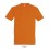 Camiseta algodón con cuello reforzado Sol's Imperial 190 Color Naranja Vista Frontal