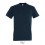 Camiseta algodón con cuello reforzado Sol's Imperial 190 Color Azul Petróleo Vista Frontal