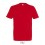 Camiseta algodón con cuello reforzado Sol's Imperial 190 Color Rojo Vista Frontal