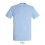 Camiseta algodón con cuello reforzado Sol's Imperial 190 Color Azul Cielo Vista Frontal