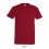 Camiseta algodón con cuello reforzado Sol's Imperial 190 Color Rojo Tango Vista Frontal