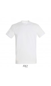 Camiseta blanca algodón con cuello reforzado Sol's Imperial 190