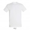 Camiseta blanca algodón con cuello reforzado Sol's Imperial 190 publicitaria Color Blanco Vista Frontal