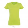 Camiseta para mujer de gran calidad Sol's Imperial 190 publicitaria Color Verde Manzana Vista Frontal