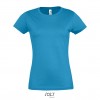Camiseta para mujer de gran calidad Sol's Imperial 190 personalizada Color Agua Vista Frontal