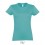 Camiseta para mujer de gran calidad Sol's Imperial 190 promocional Color Azul Vista Frontal