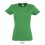 Camiseta para mujer de gran calidad Sol's Imperial 190 para campañas publicitarias Color Verde Vista Frontal
