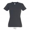 Camiseta para mujer de gran calidad Sol's Imperial 190 con logo promocional Color Gris Ratón Vista Frontal